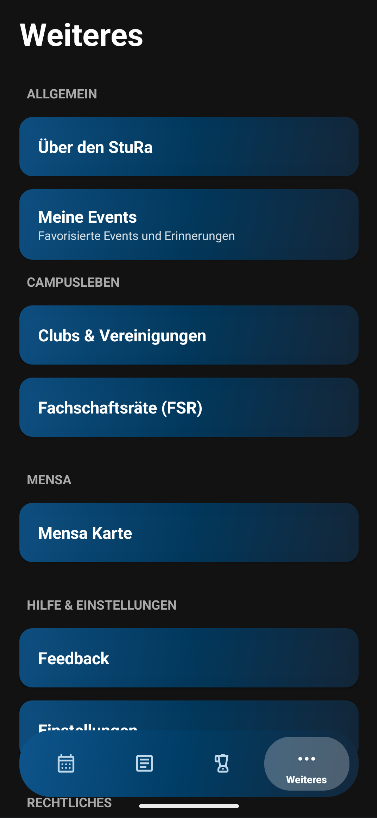 Weitere Campus-Funktionen in HoMe-Campus